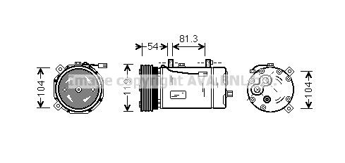 AVA QUALITY COOLING Компрессор, кондиционер FDK306